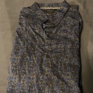 Blue, Button up, Floral, Marc Anthony shirt